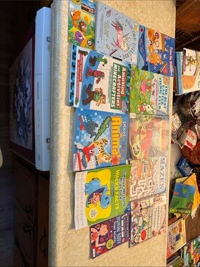 Kids Activity Coloring and Puzzle Book Set - Blue/Green